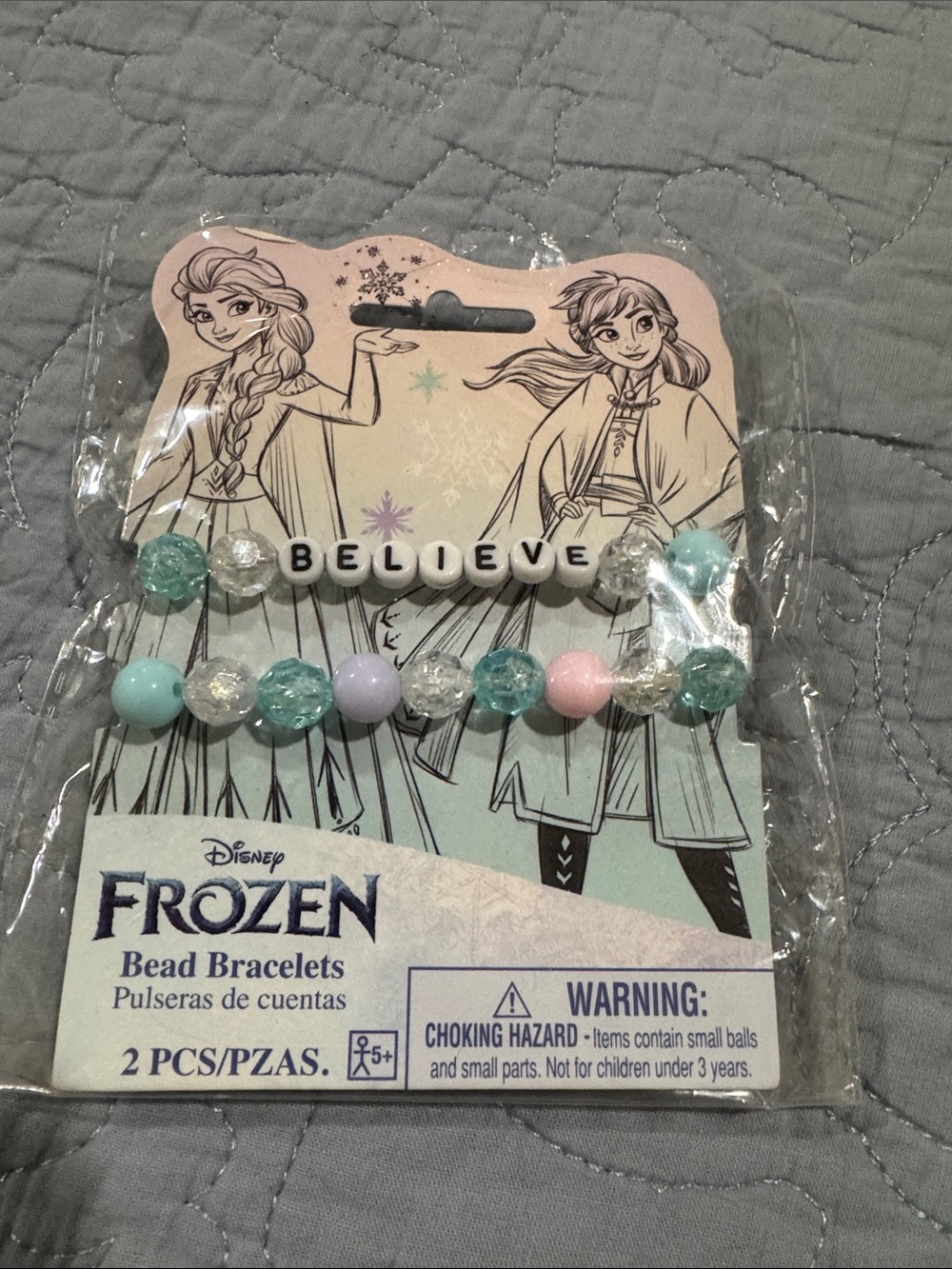 Disney Frozen Bead Bracelet Set - White, Light Blue, Pink, Purple, Clear